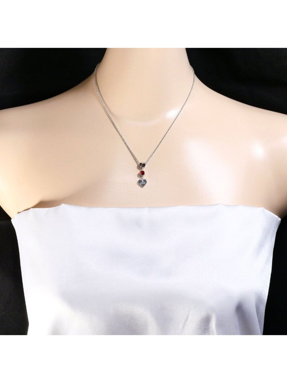 Gucci 925 Sterling Silver Necklace Red Topaz 41 cm - Picture 6 of 6
